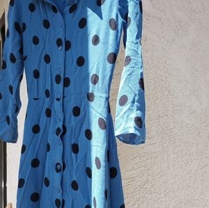 Blue polka dot Reformation dress